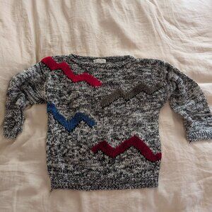 Vintage 1980s 1990s Rad Zig Zag Sweater